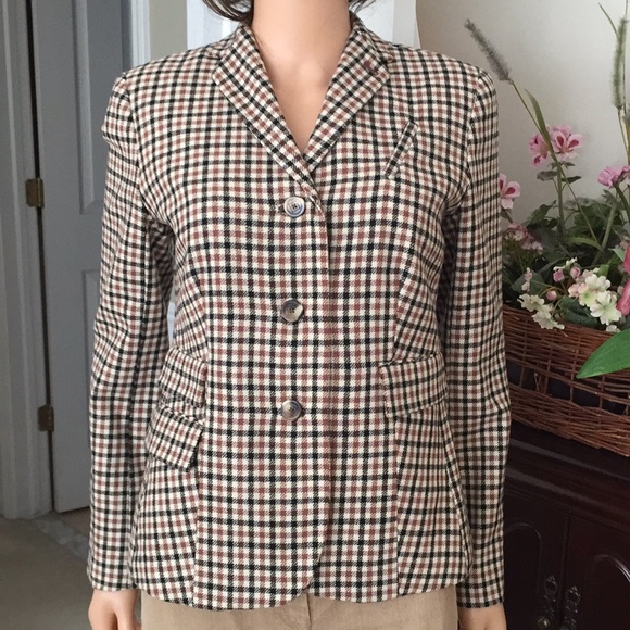 Vintage Liz Claiborne plaid blazer - Picture 3 of 9